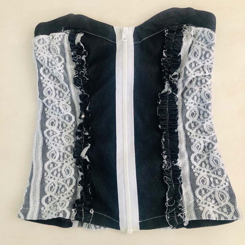 Denim bustier
